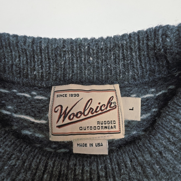 Woolrich Men's Pullover Sweater Large 85% Wool Made In USA - Picture 6 of 14